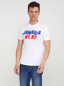 Футболка H&M модель 5099376RP21_белый с принтом Фото