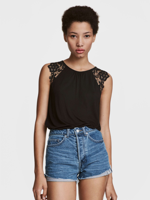 Майка H&M модель 5099586RP1_Черный Фото