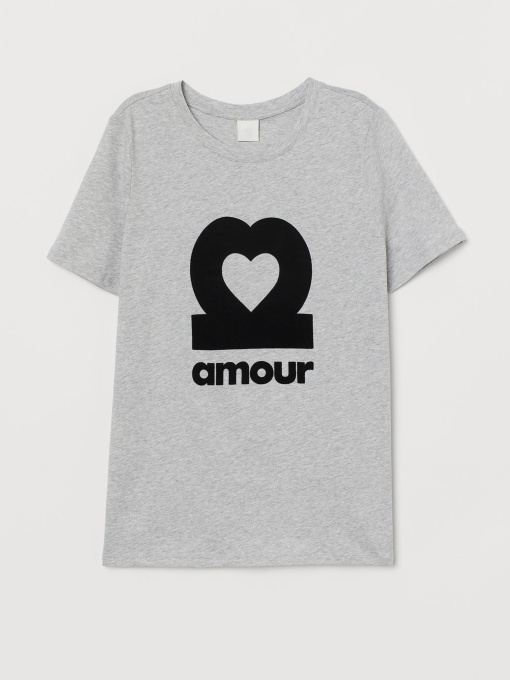 Футболка H&M модель 7330290log_Серый Фото