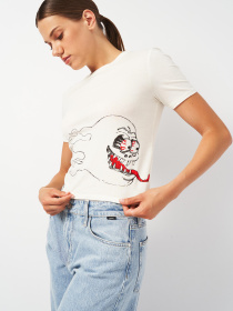 Футболка H&M модель 5557002ral_Молочный Фото