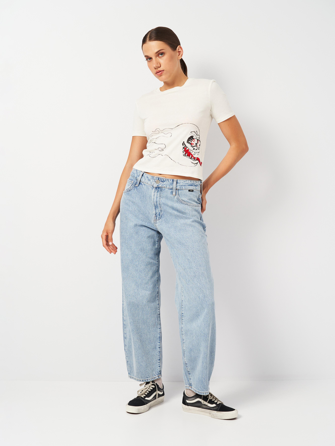 Футболка H&M модель 5557002ral_Молочный Фото