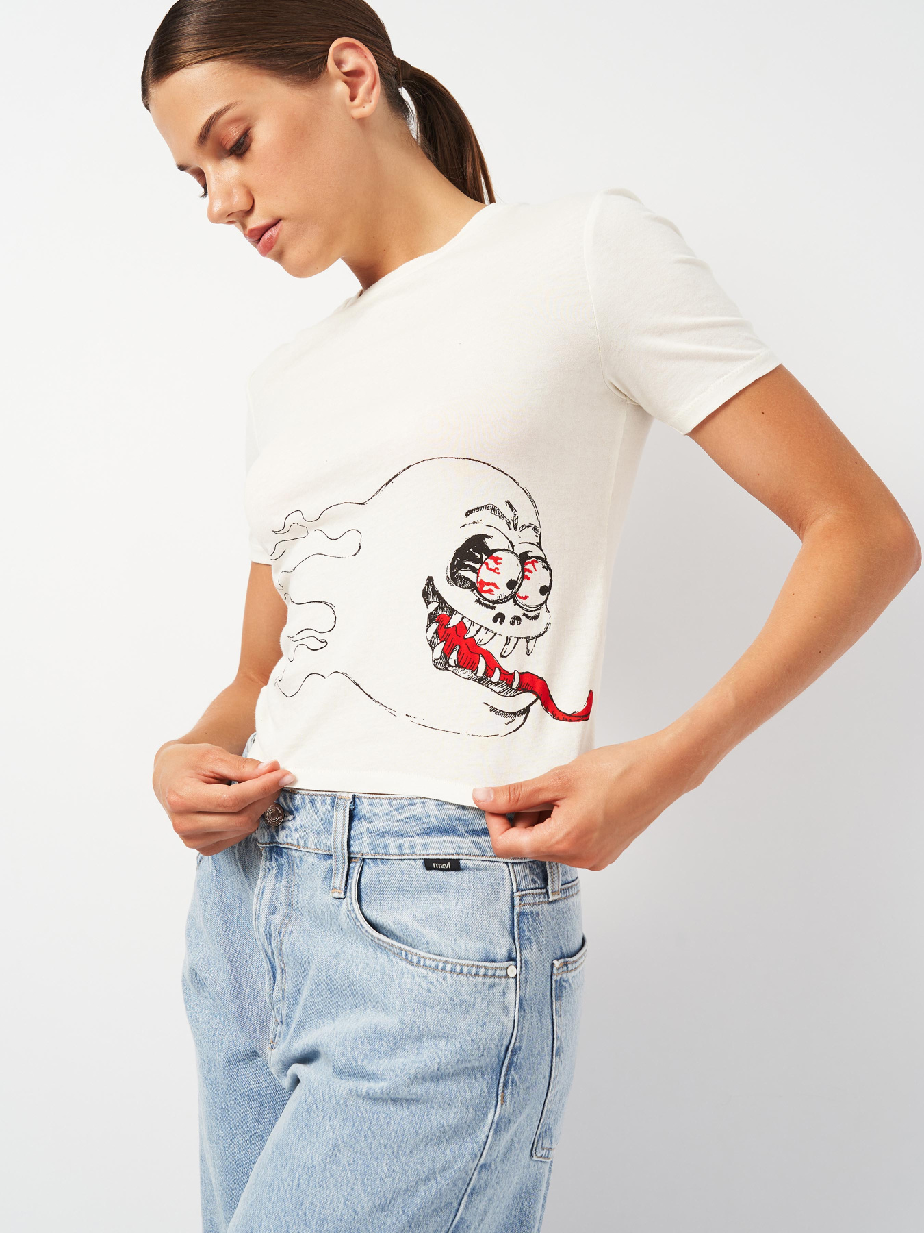 Футболка H&M модель 5557002ral_Молочный Фото