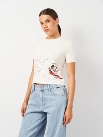 Футболка H&M модель 5557002ral_Молочный Фото