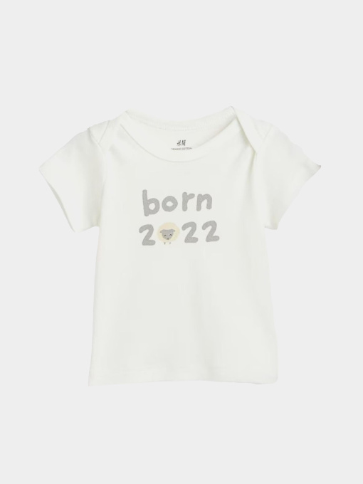 Футболка H&M модель 9321755ral_Молочный Фото