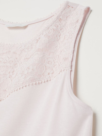 Майка H&M модель 6134597abr_Светло-розовый Майка H&M модель 6134597abr_Светло-розовый Фото