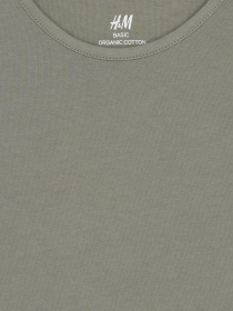 Футболка H&M модель 9609293arl_Хаки Фото