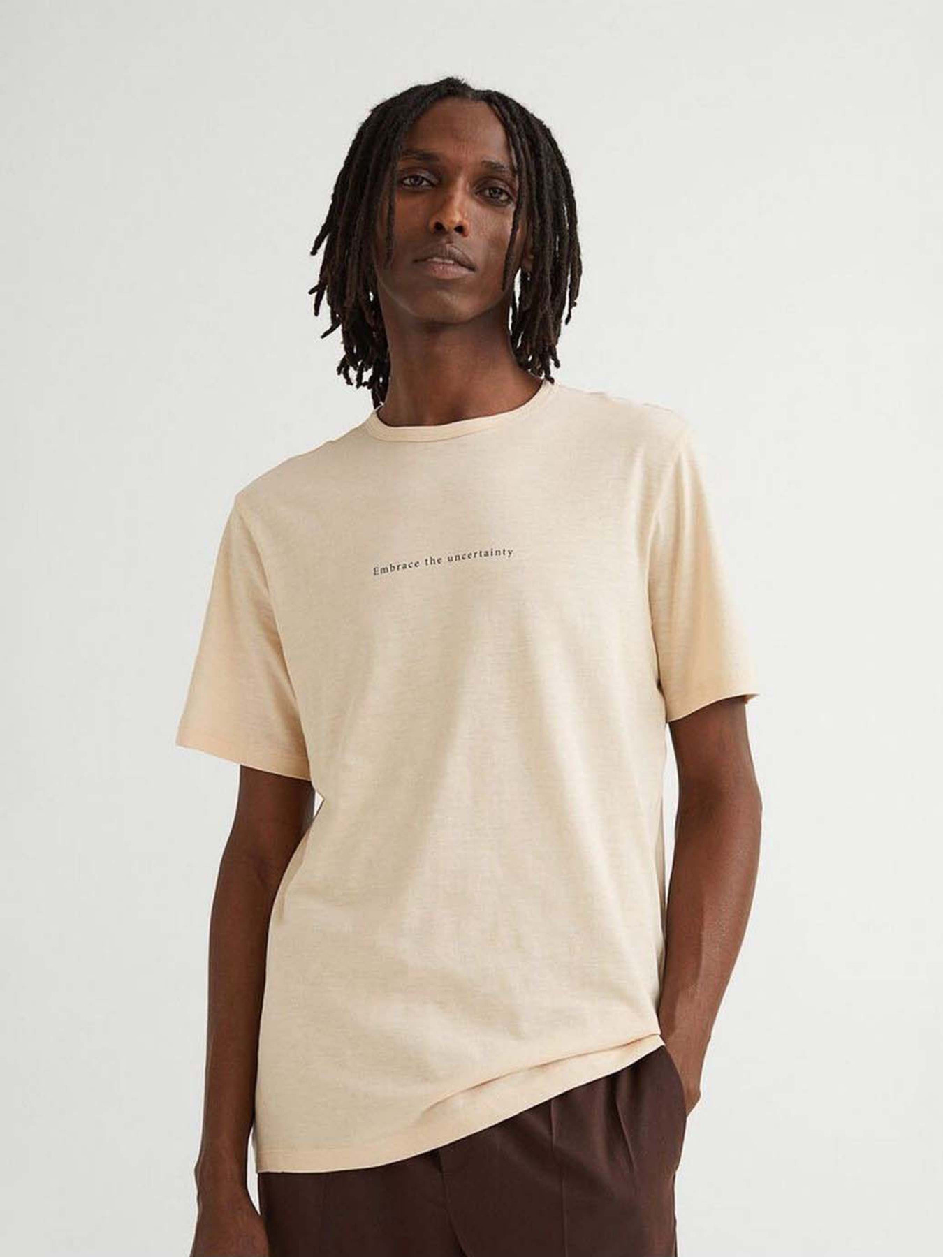 Футболка H&M модель 10995926wer_Светло-бежевый Фото