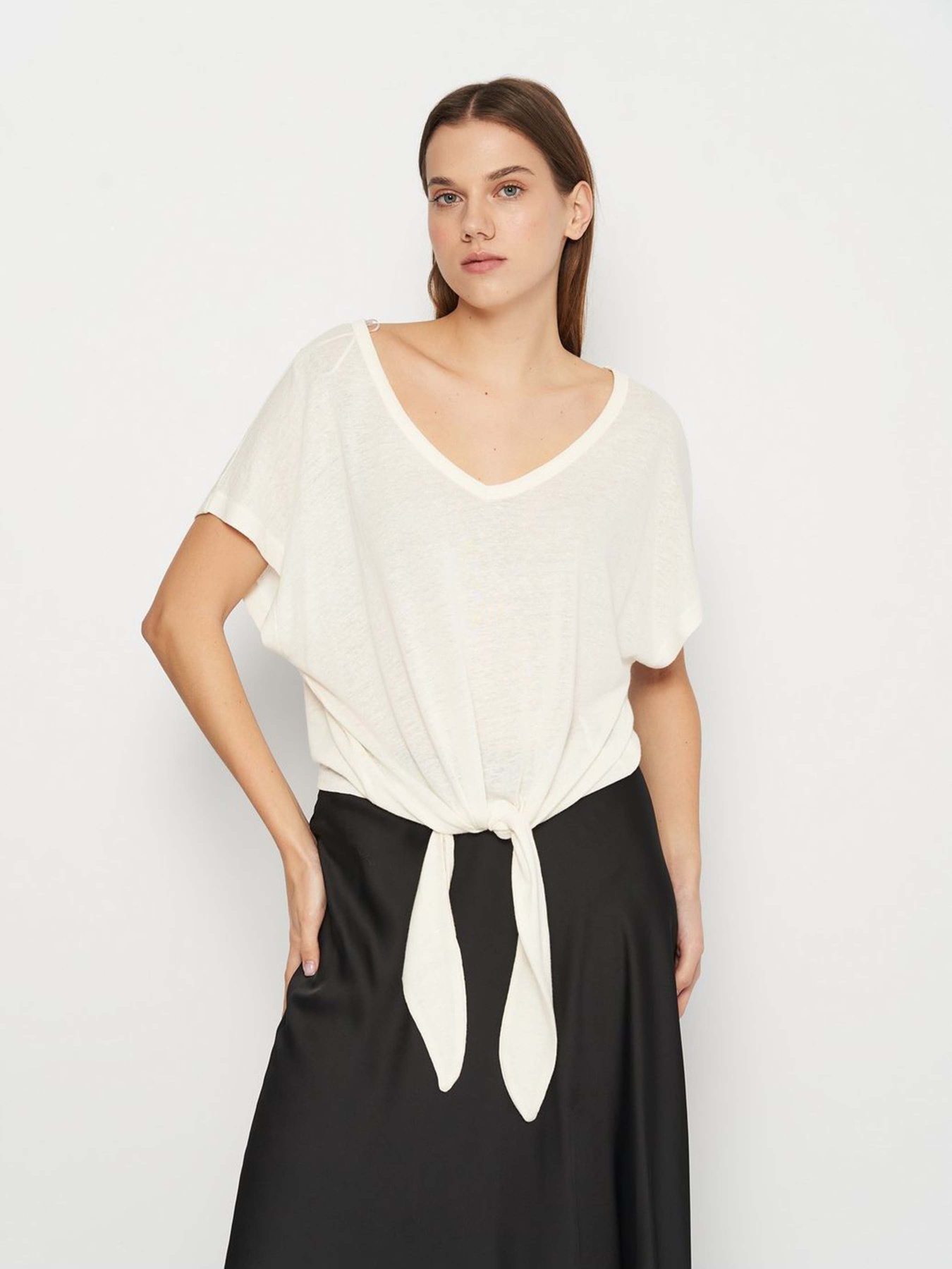 Футболка H&M модель 8450311wer_Молочный Фото