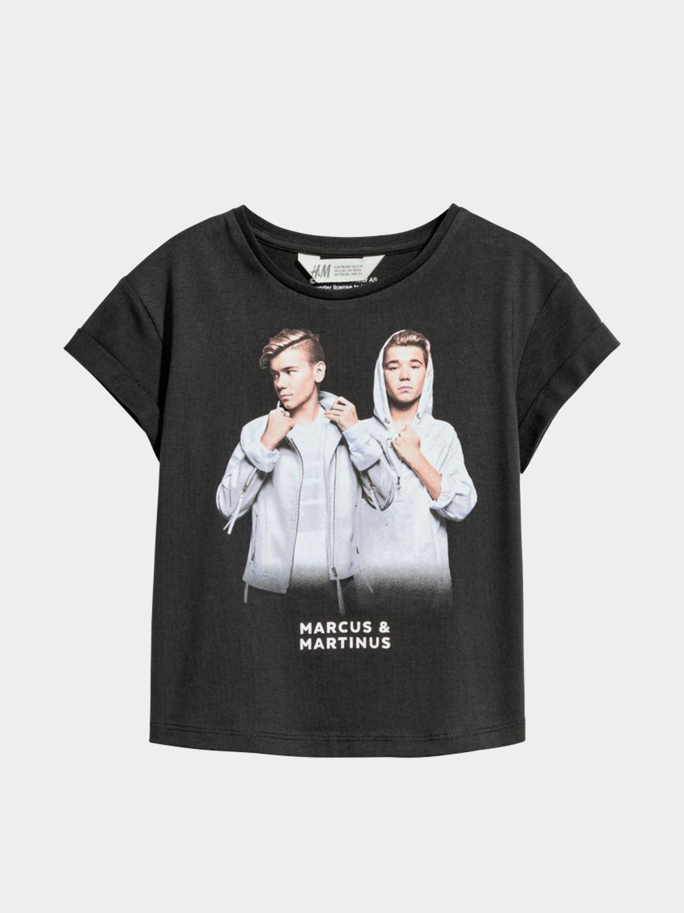 Футболка H&M модель 6316107dlog_Черный вымытый Фото