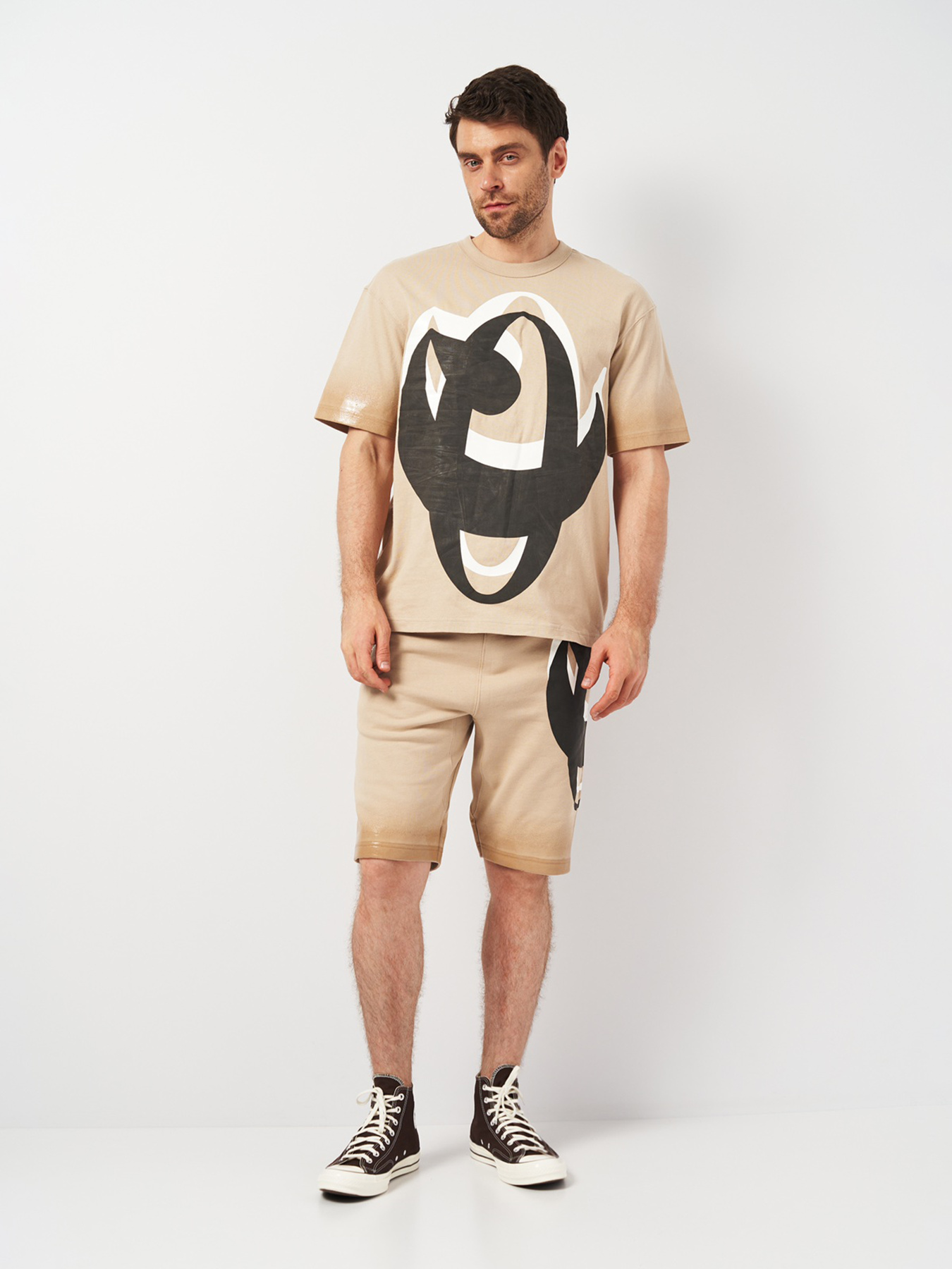 Футболка оверсайз модель 2001106ral_Бежевый Фото