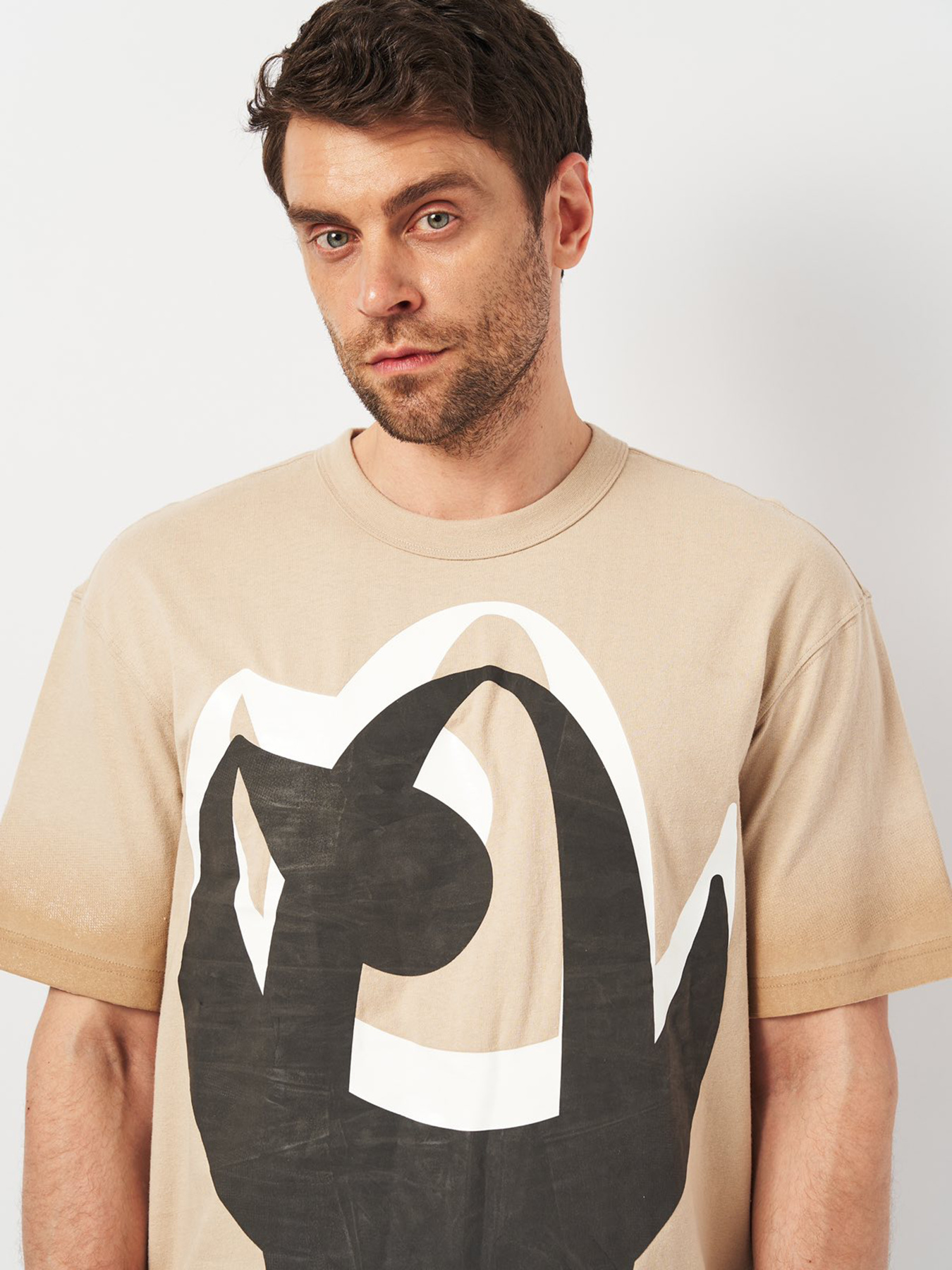 Футболка оверсайз модель 2001106ral_Бежевый Фото