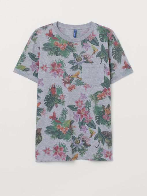 Футболка H&M модель 6717772wer_Комбинированный Фото