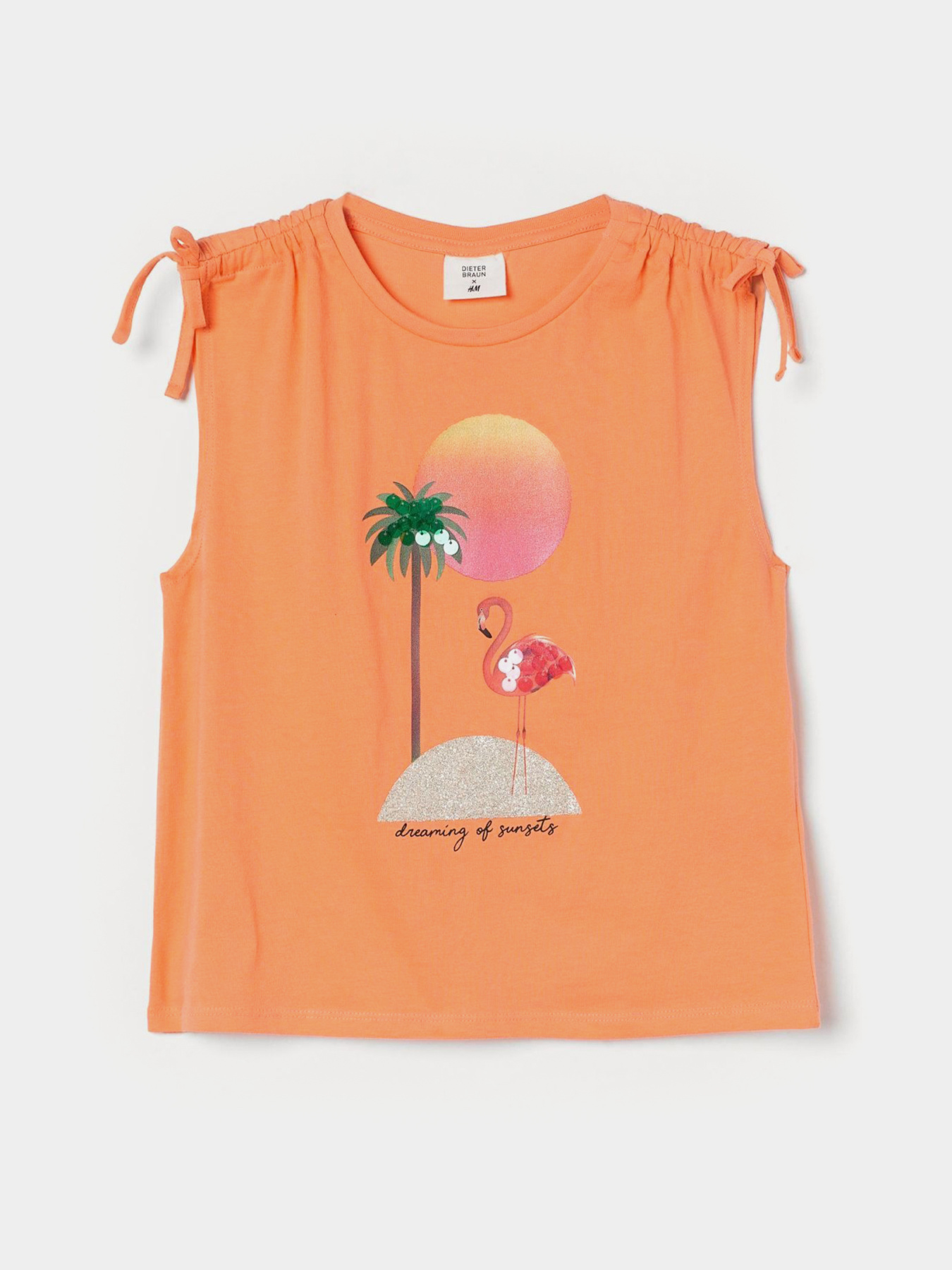 Футболка H&M модель 9691043kwer_Оранжевый Футболка H&M модель 9691043kwer_Оранжевый Фото