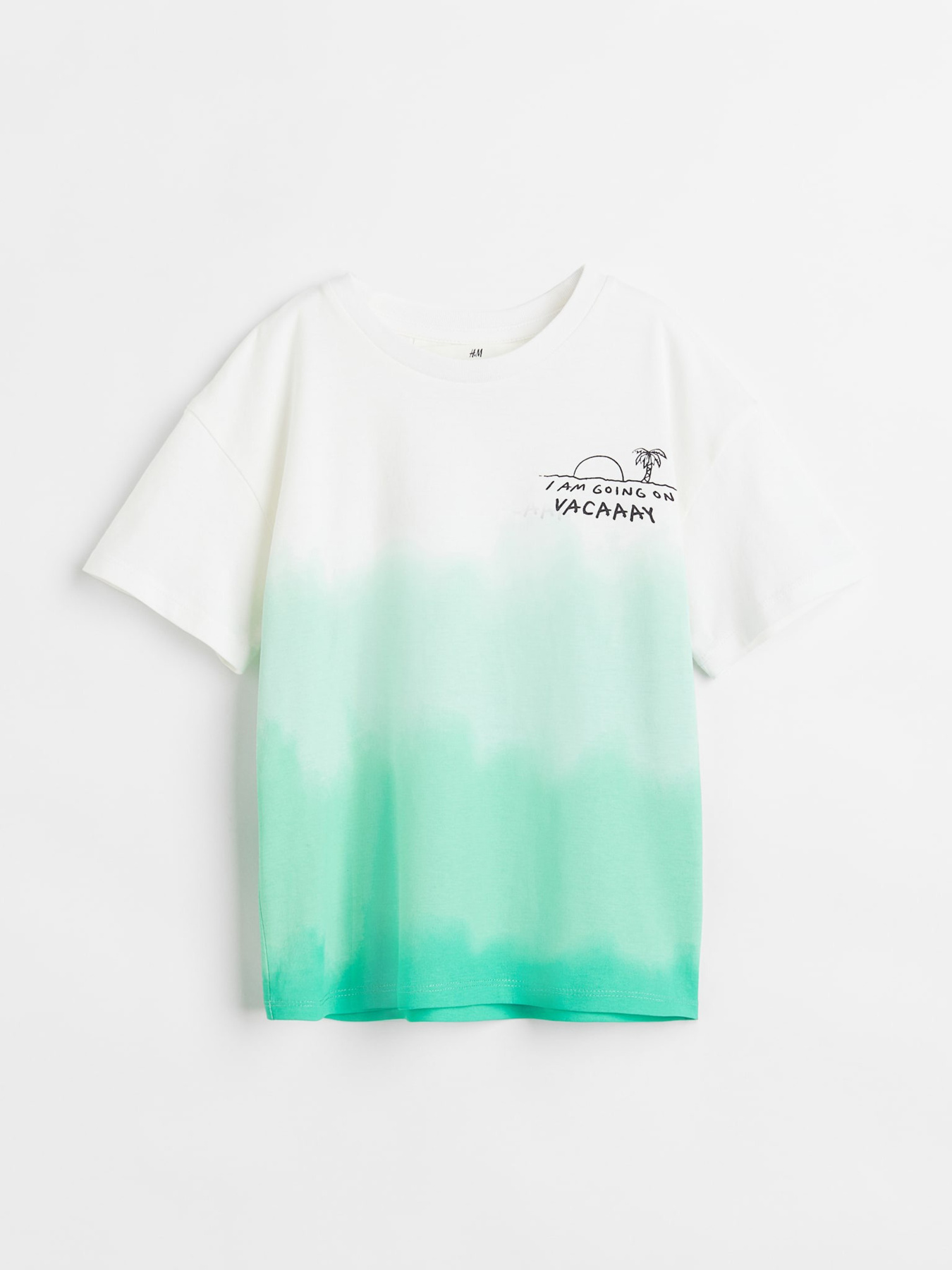 Футболка H&M модель 10657325kwer_Бирюзовый Фото