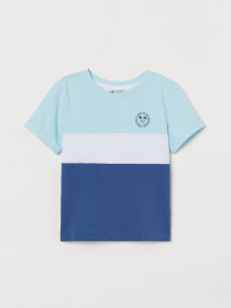 Футболка H&M модель 8742671kwer_Сине-голубой Фото