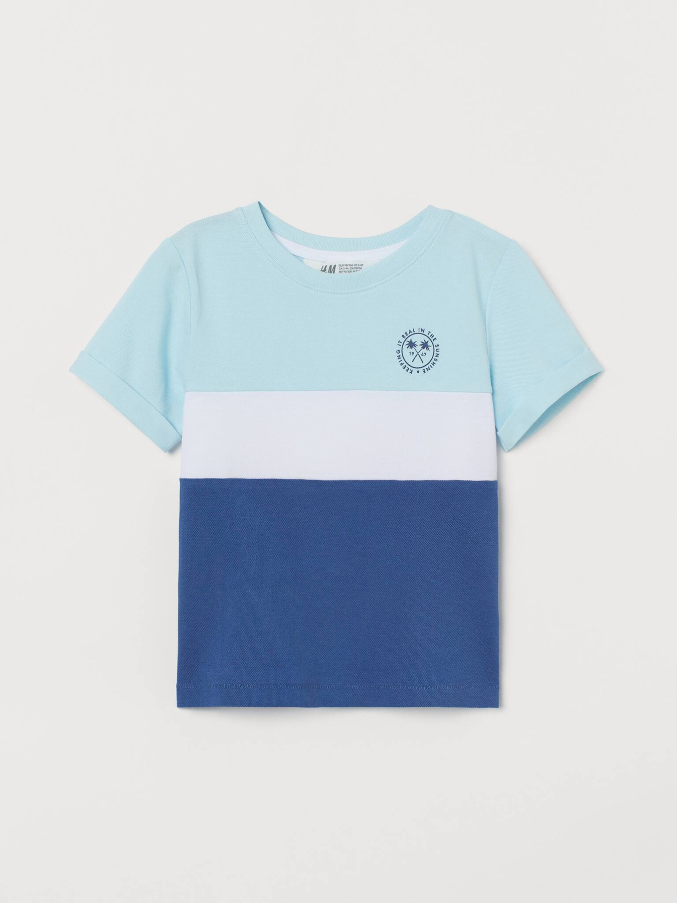 Футболка H&M модель 8742671kwer_Сине-голубой Фото