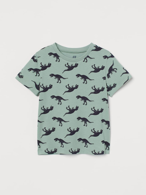 Футболка H&M модель 7180764kwer_Зеленый Фото