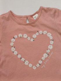 Футболка H&M модель 9322325kwer_Пудровый Фото