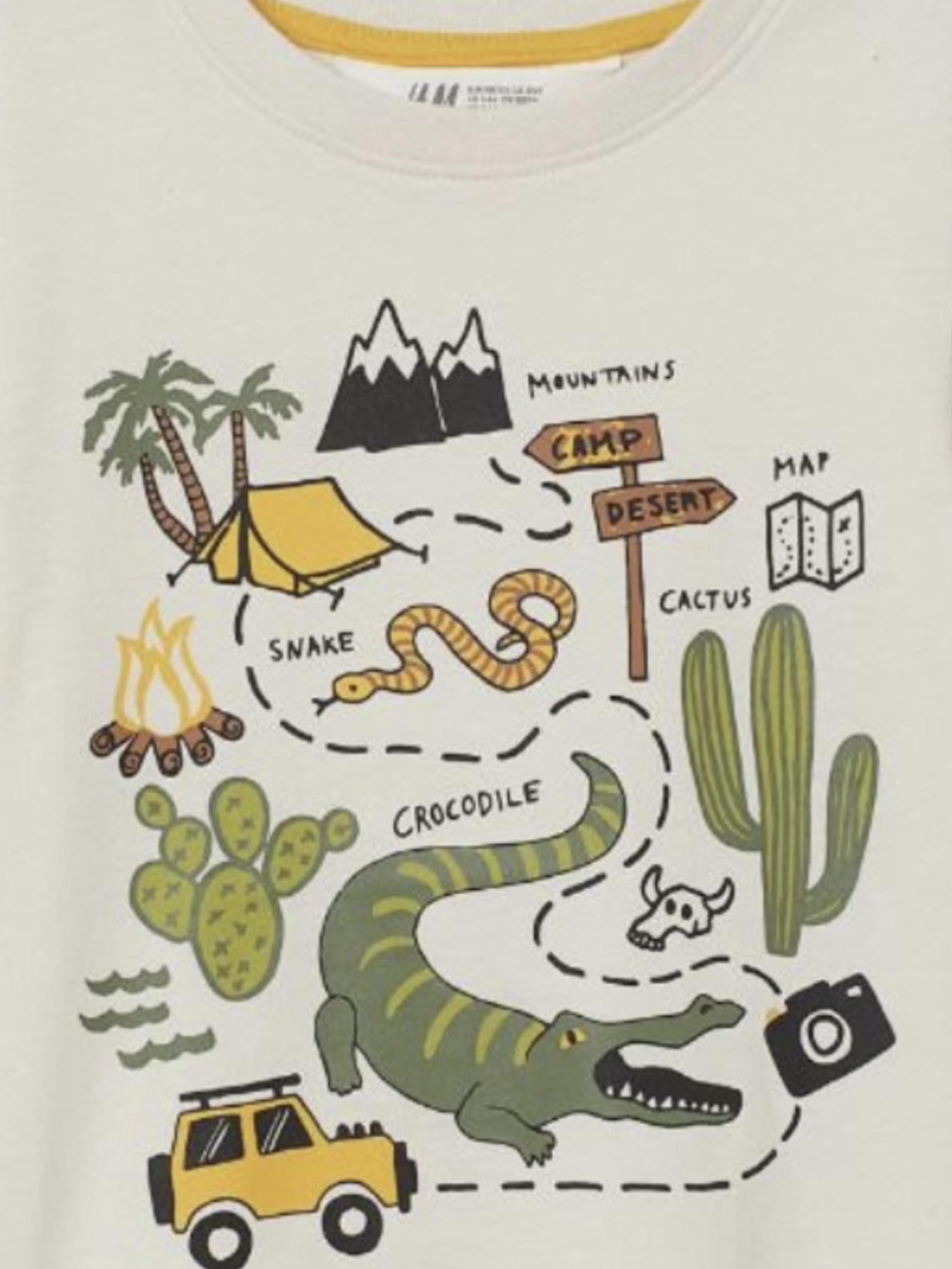 Футболка H&M модель 9332923kwer_Молочный Фото