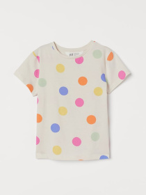 Футболка H&M модель 9229153kwer_Молочный Фото