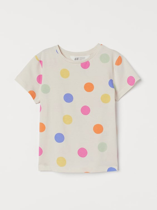 Футболка H&M модель 9229153kwer_Молочный Фото