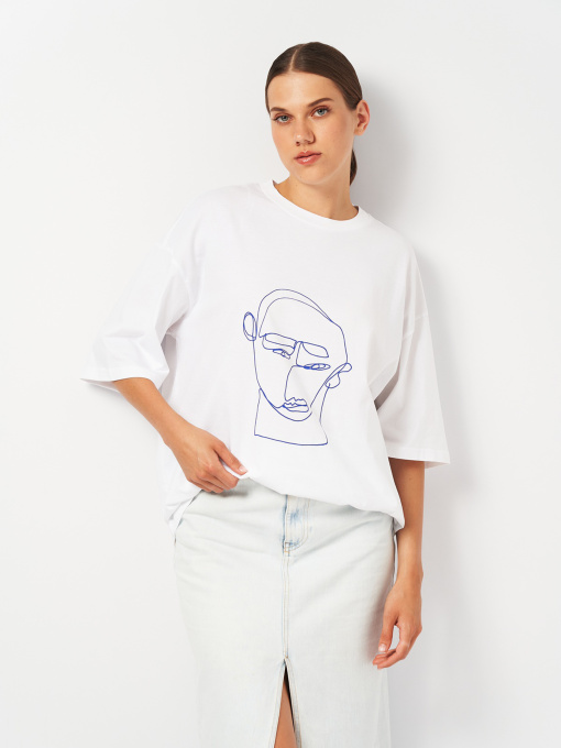 Футболка Monki модель 5121685ral_Белый Фото