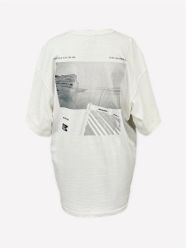 Футболка H&M модель 1175631wer _Молочный Фото