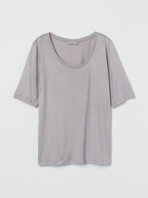Футболка H&M модель 9827565ral_Светло-серый Фото