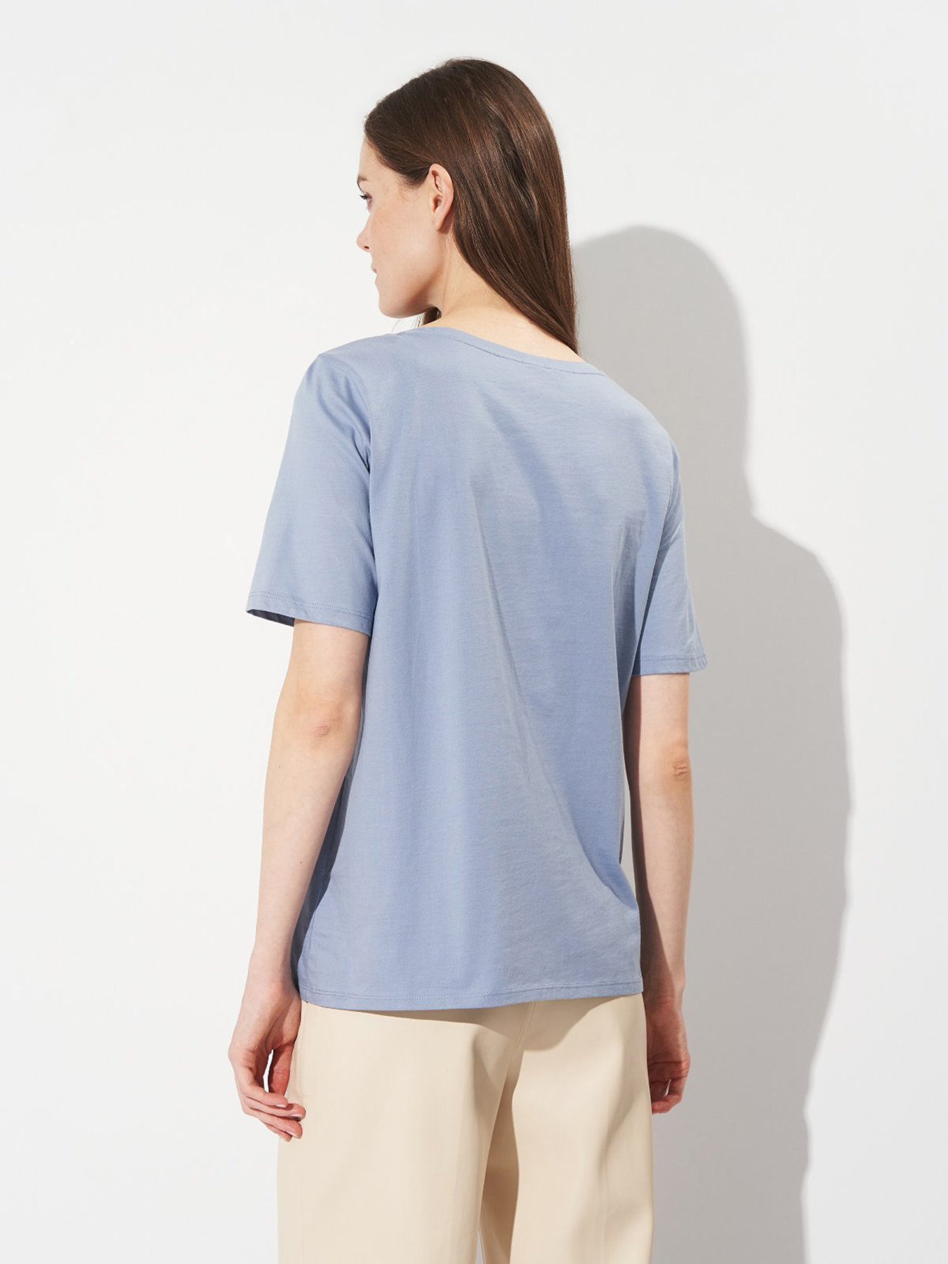 Футболка H&M модель 9581263wer_Светло-синий Футболка H&M модель 9581263wer_Светло-синий Фото