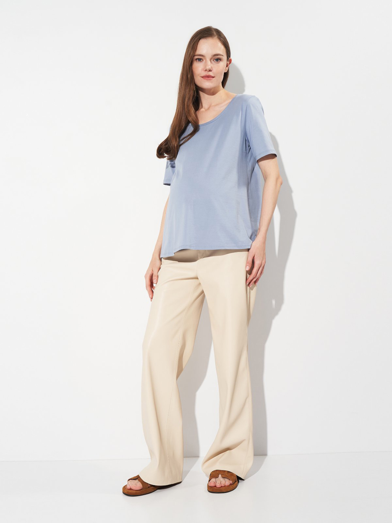 Футболка H&M модель 9581263wer_Светло-синий Футболка H&M модель 9581263wer_Светло-синий Фото