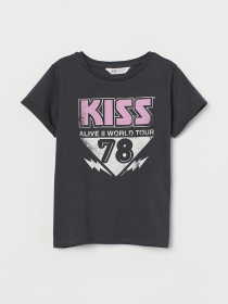 Футболка H&M модель 9069502kwer_Темно-серый Фото