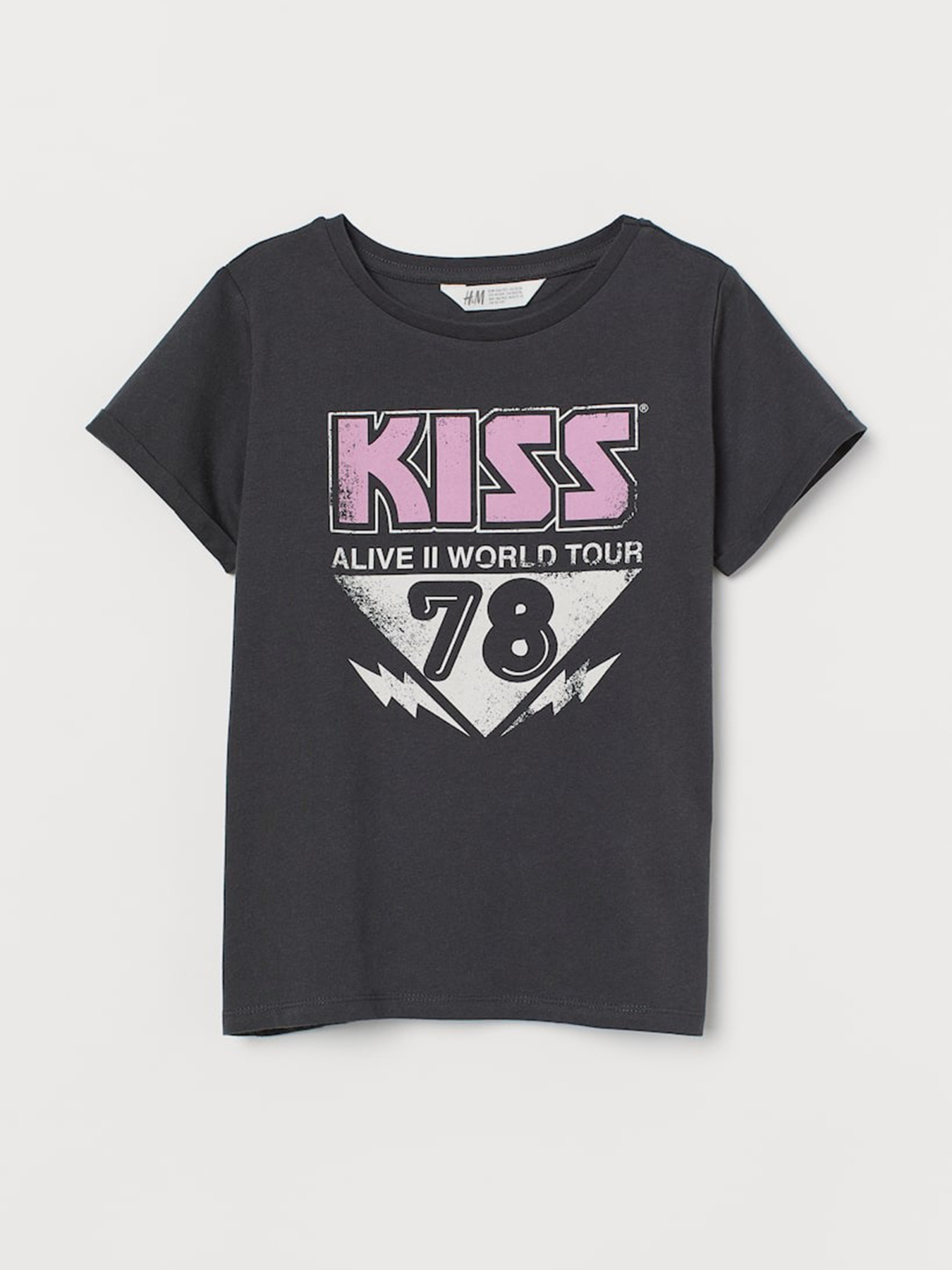 Футболка H&M модель 9069502kwer_Темно-серый Фото