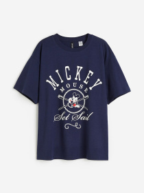 Футболка H&M модель 1127641wer_Темно-синий Фото