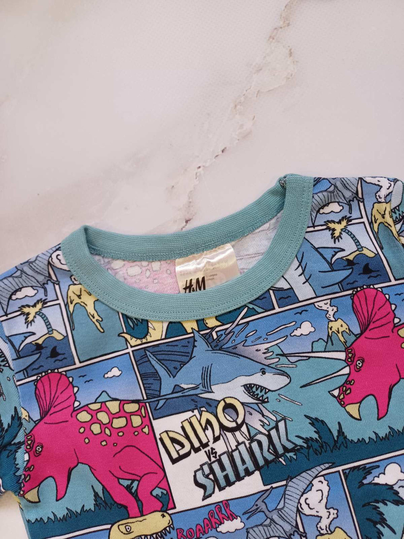 Футболка H&M модель 9570340kwer_Голубой Фото