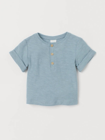 Футболка H&M модель 7250381kwer_Светло-бирюзовый Фото