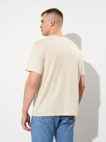 Футболка льон бленд модель 10431995wer_Светло-бежевый Фото