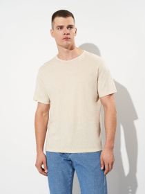 Футболка H&M модель 10431995wer_Светло-бежевый Фото