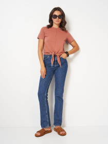 Футболка H&M модель 4698306wer_Пудровый Футболка H&M модель 4698306wer_Пудровый Фото