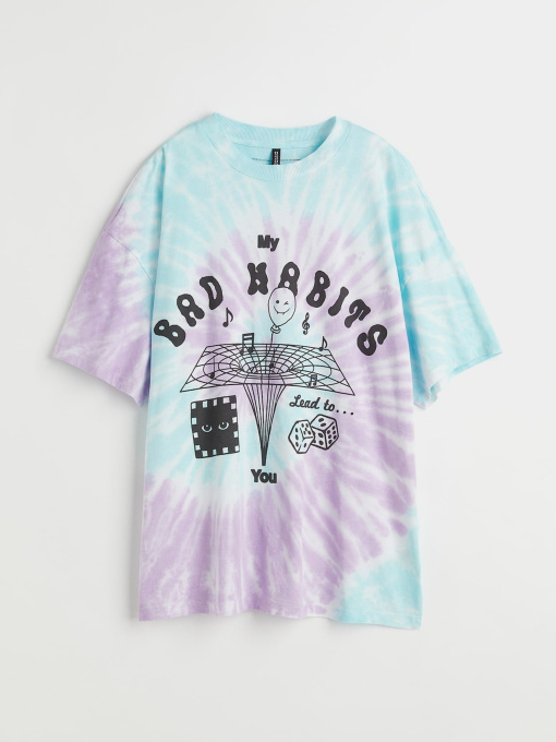 Футболка H&M модель 10316525wer_Светло-фиолетовый Фото