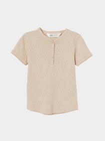 Футболка H&M модель 8351491kwer_Бежевый Фото
