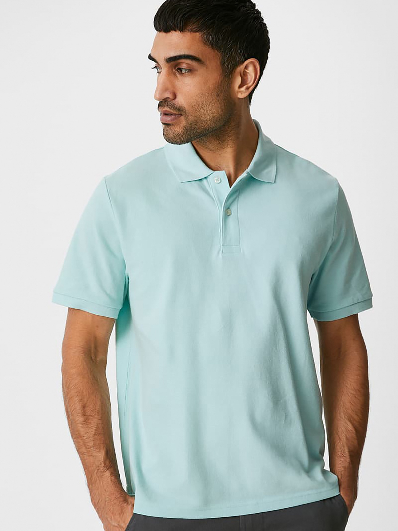 Футболка поло модель 8167591wer_Мятный Фото