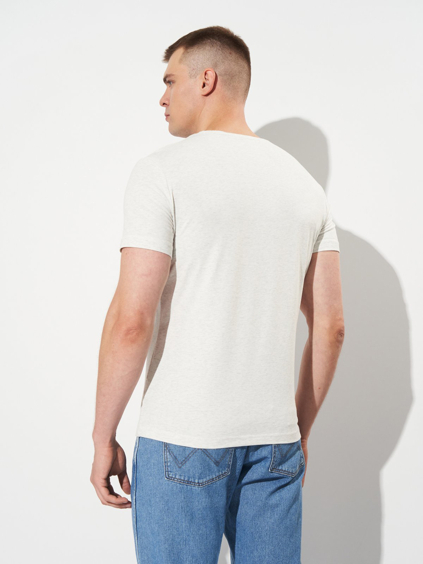 Футболка H&M модель 9487304wer_Светло-серый Фото