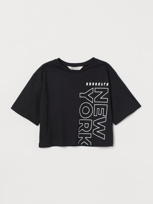 Футболка H&M модель 8057091kwer_Черный Фото