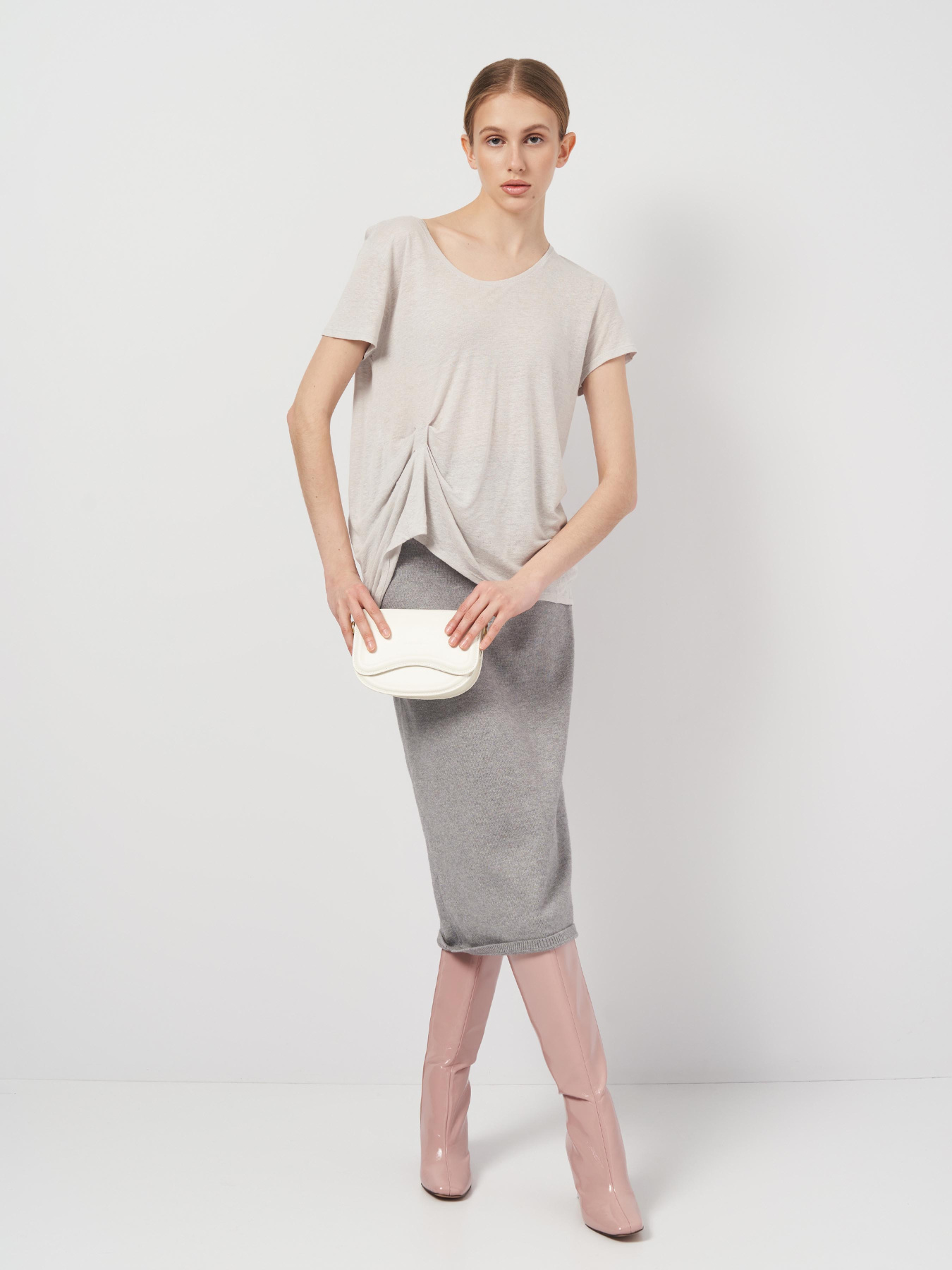 Футболка H&M модель 1744407arl_Светло-серый Фото