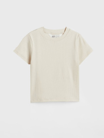 Футболка H&M модель 1027168arl_Светло-бежевый Фото