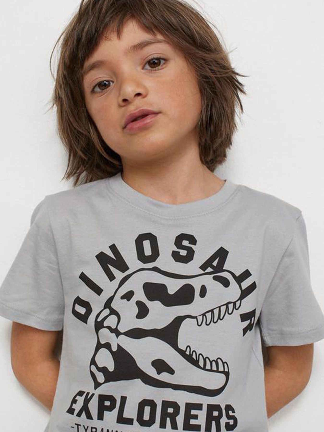 Футболка H&M модель 9343373kwer_Серый Фото