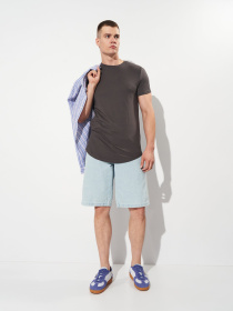 Футболка H&M модель 5987551wer_Темно-серый Фото