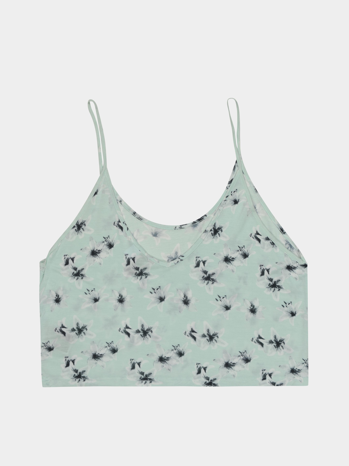 Топ H&M модель 2210969RP1_мятный цветы Фото