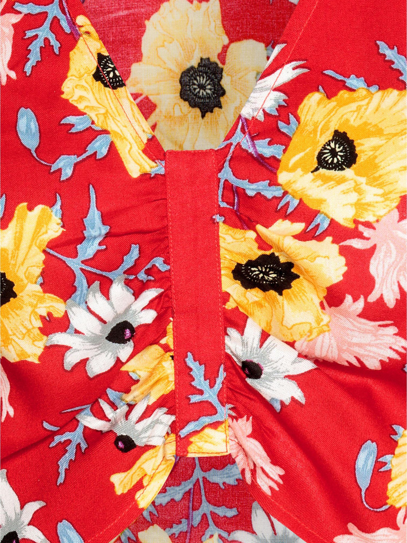 Топ H&M модель 5024245RP1_красный цветы Топ H&M модель 5024245RP1_красный цветы Фото