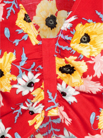 Топ H&M модель 5024245RP1_красный цветы Топ H&M модель 5024245RP1_красный цветы Фото